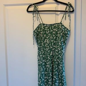 ZAFUL Ditsy Print Tie Shoulder Sleeveless Dress💕